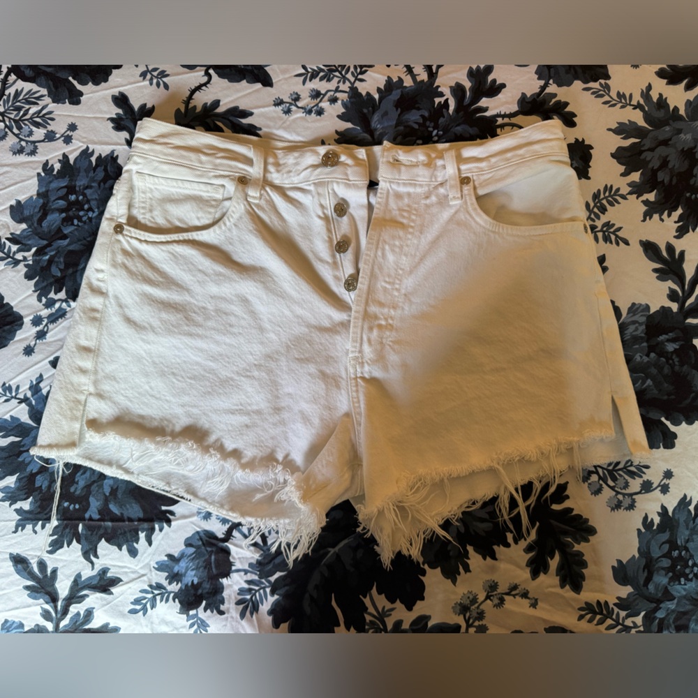 Citizens of Humanity White Denim Shorts
